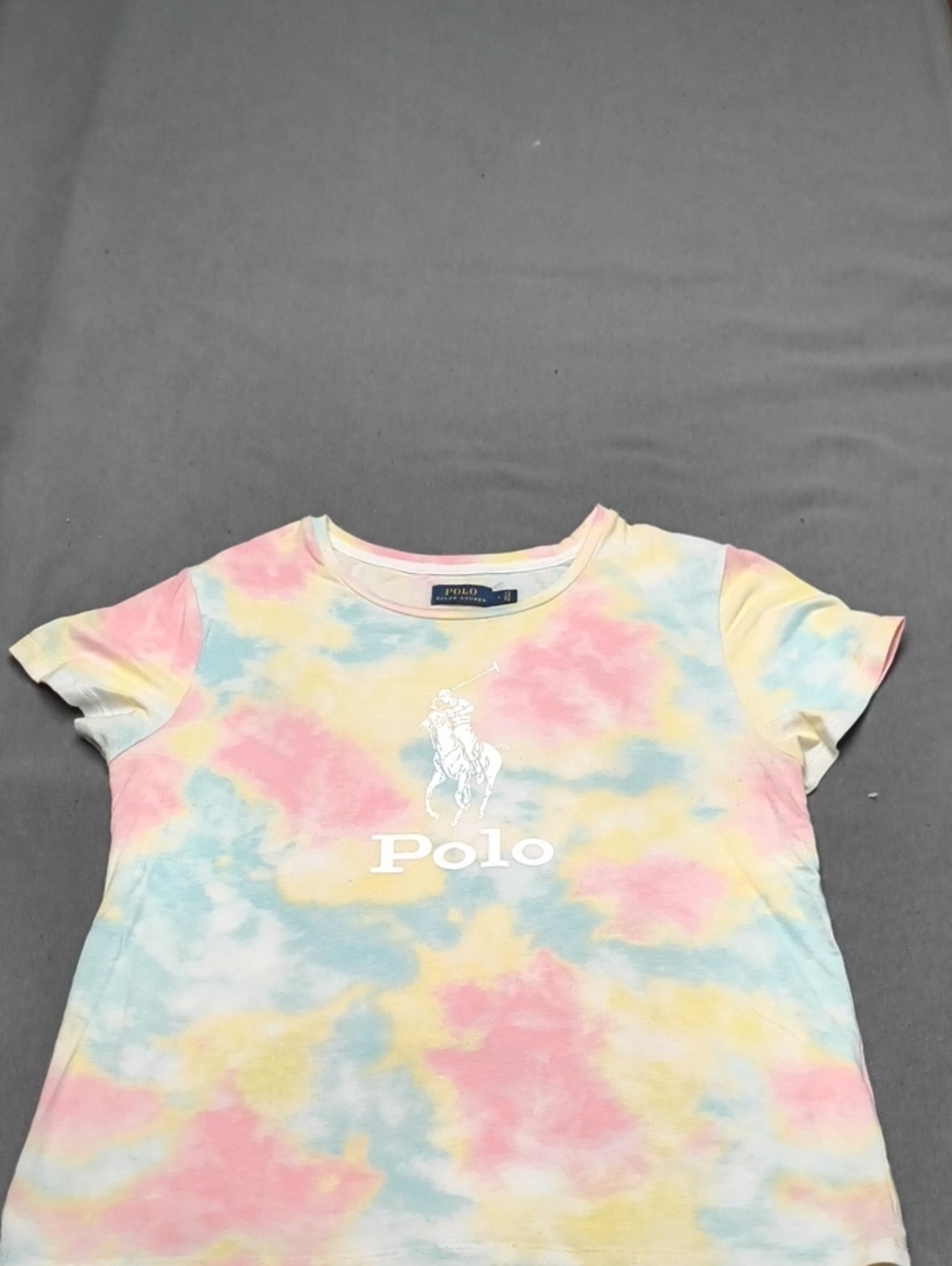 Juniors Polo by Ralph Lauren Pastel Tie-Dye Tee — Pink, Blue & Yellow